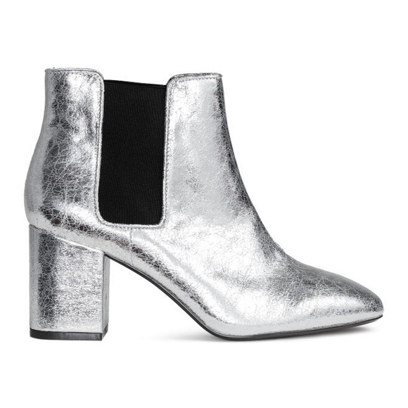 NWOT Silver H&M ankle boots size 6 - Picture 2 of 5